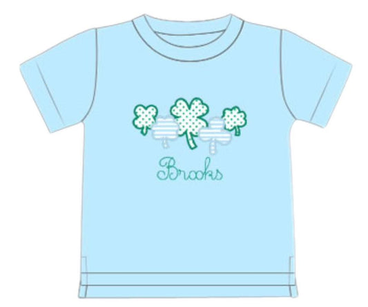 Pre Order 133: St. Patrick's Shirt Only- Boys Brook's Clovers Knit Shirt