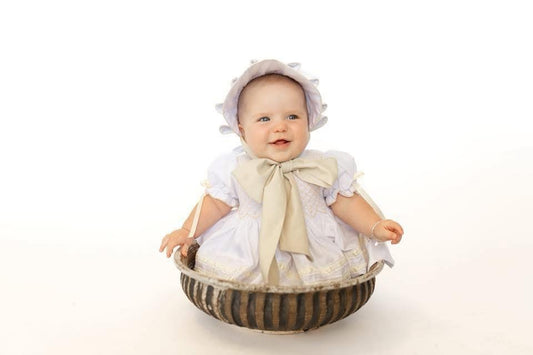 Pre Order 133: Hattie's Heirloom- Girls Woven Bonnet