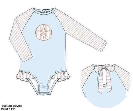 Pre Order 151: Dana’s Dollars- Girls Appliqué 1pc Rashguard Swim
