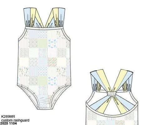 RTS: Meadow Lane- Girls Rashguard 1pc Swim