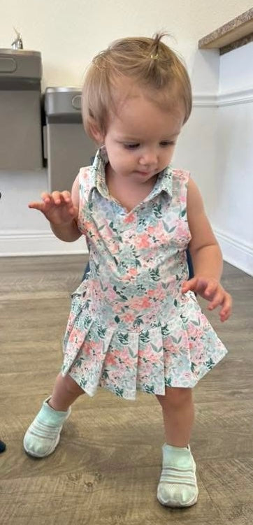 Pre Order 133: Finlee Flashback- Girls Knit Tennis Dress
