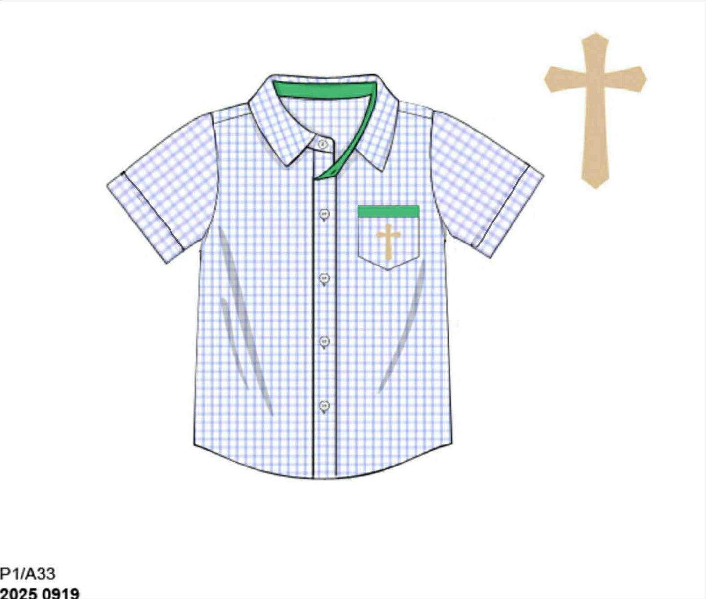 RTS: Sweet Grace- Boys Woven Button Up