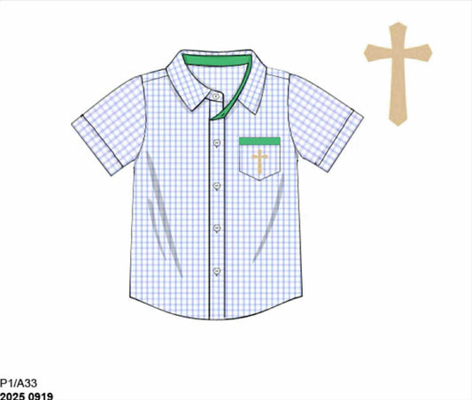 RTS: Sweet Grace- Boys Woven Button Up