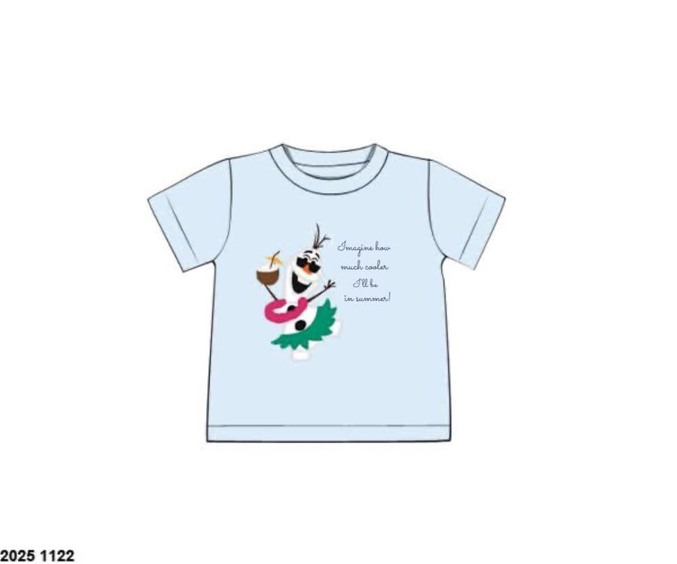 RTS: Character Collection- Boys Summer Snowman Shirt