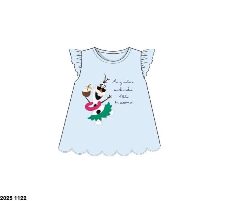RTS: Character Collection- Girls Summer Snowman Shirt