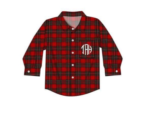 RTS: Classic Flannel- Boys/Dad Shirt (No Monogram)
