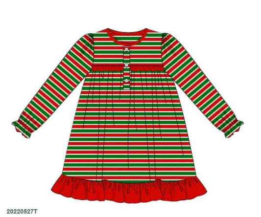 RTS: Stripe Family Pjs- Girls/Mom Gown