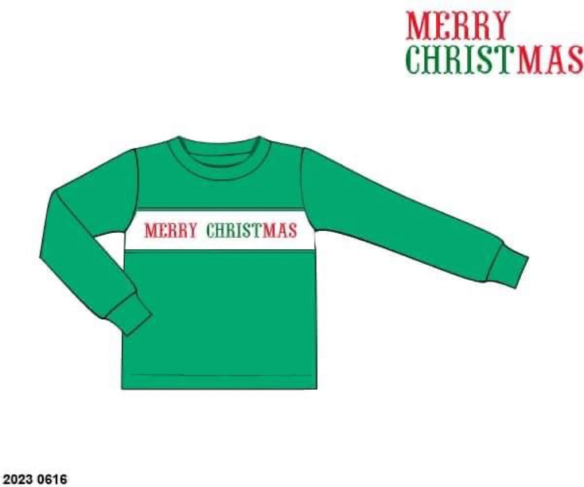 RTS: Merry CHRISTmas- Boys Knit Shirt