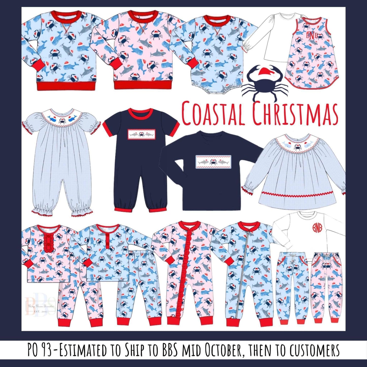 RTS: Coastal Christmas- Boys Knit 2pc Pjs