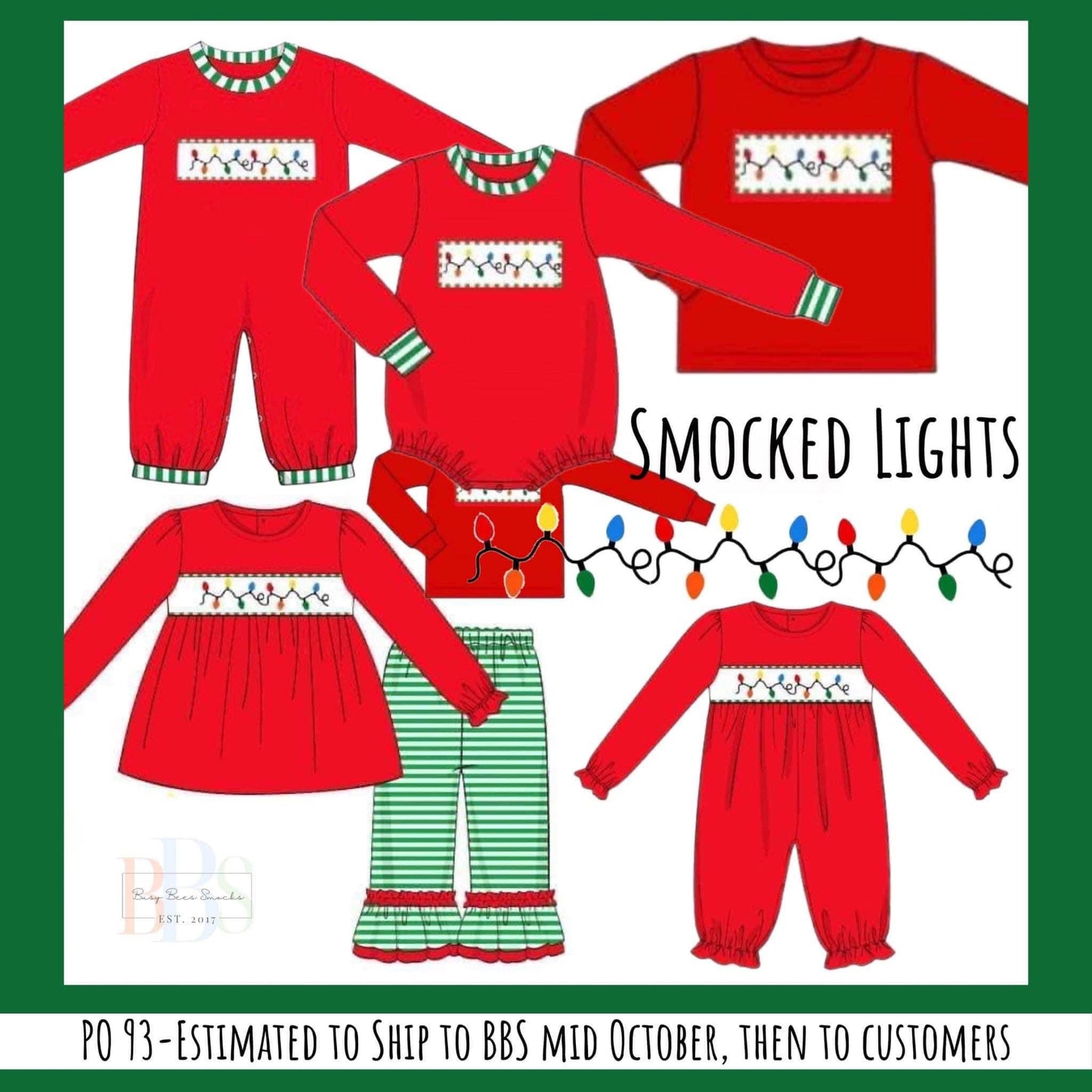 RTS: Rerun Christmas Lights- Girls Knit Pant Set
