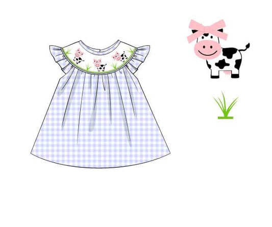 RTS: Millie Moo Smocks- Girls Knit Bishop Top