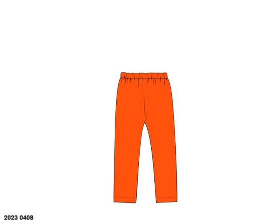 RTS: Girls Orange Knit Leggings