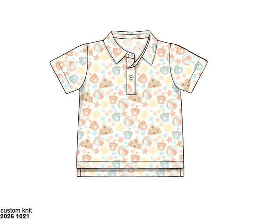 Pre Order 152: Sandcastle- Boys Polo