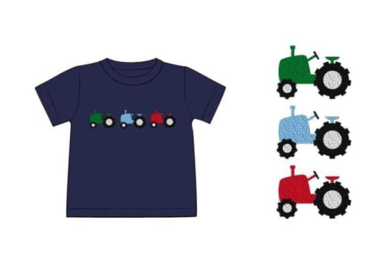 RTS: Only- French Knot Tractor Knit Shirt