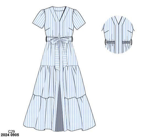 RTS: Bunny Crest- Mom Blue Maxi Dress