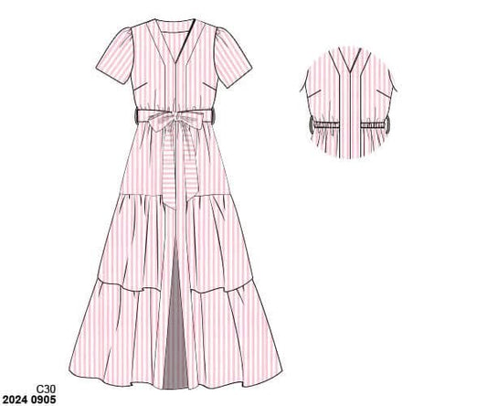 RTS: Bunny Crest- Mom Pink Maxi Dress