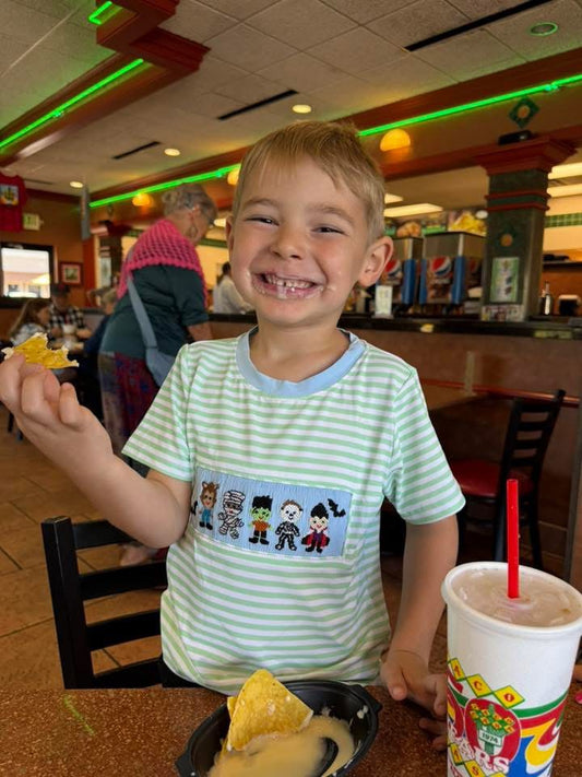 RTS: Halloween Shirt Only- Boys Monster Mash