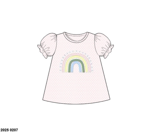 RTS: Girls Casual Mix & Match- Knit Rainbow Shirt