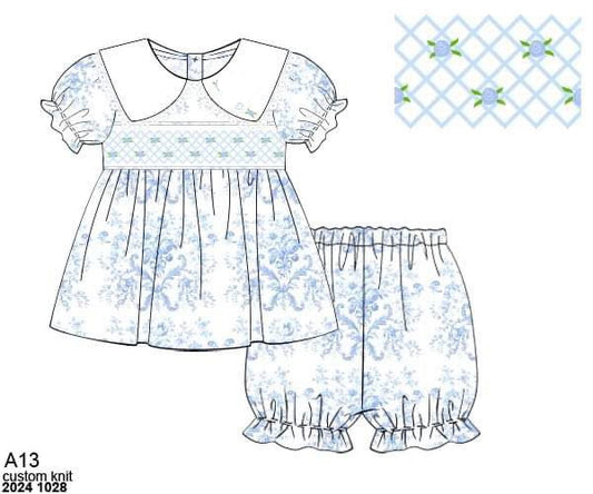 RTS: Tillie Toile- Girls Woven Bubble Short Set