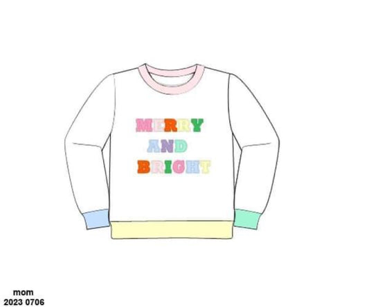 RTS: Merry & Bright- Mom/Kids Knit Pullover