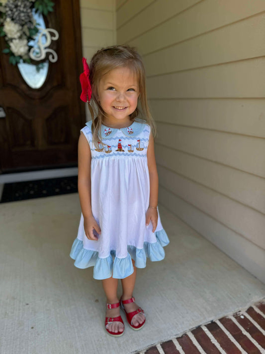 RTS: Hampton Harbor- Girls Knit Dress