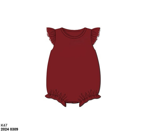 RTS: Girls Knit Bubble- Crimson