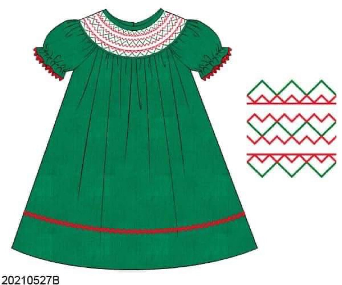 RTS: Burrage Christmas- Girls Corduroy Smocked Dress