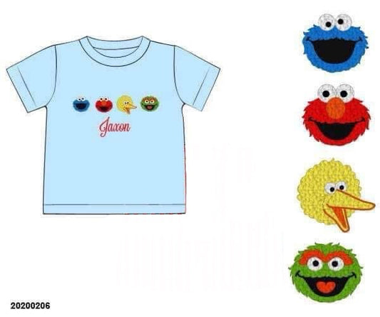 Pre Order 135: Puppet Street- Boys French Knot Shirt