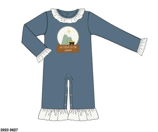 RTS: Go Tell It On The Mountain- Girls Knit Romper
