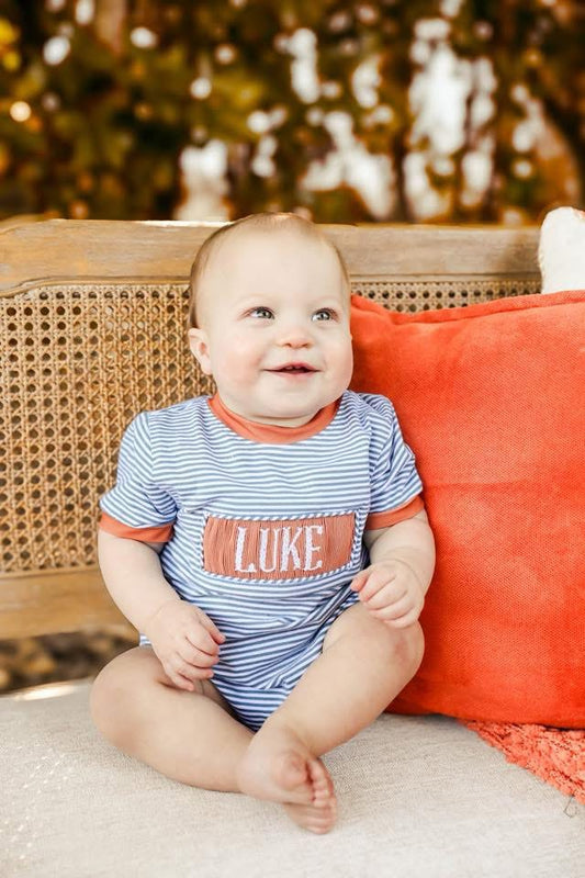 Pre Order 126: Fall Name Smocks- Boys Knit Bubble