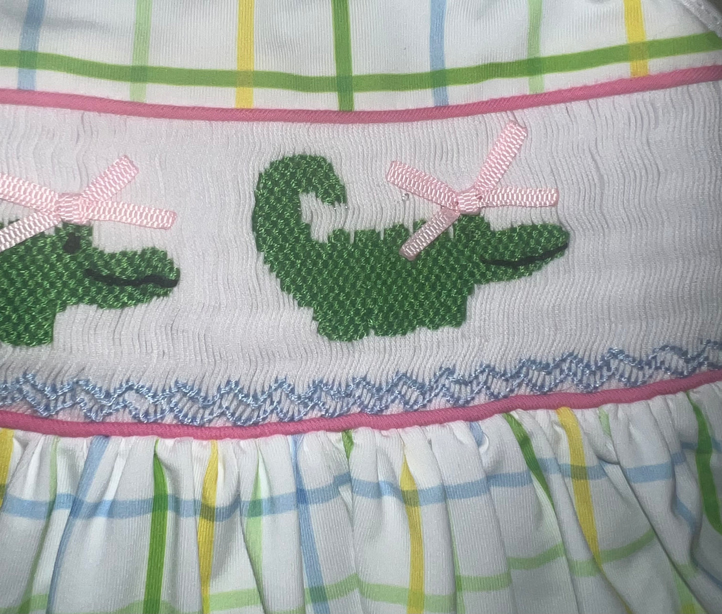 RTS: DEFECT- Lator Gator- Girls Knit Bloomer Set