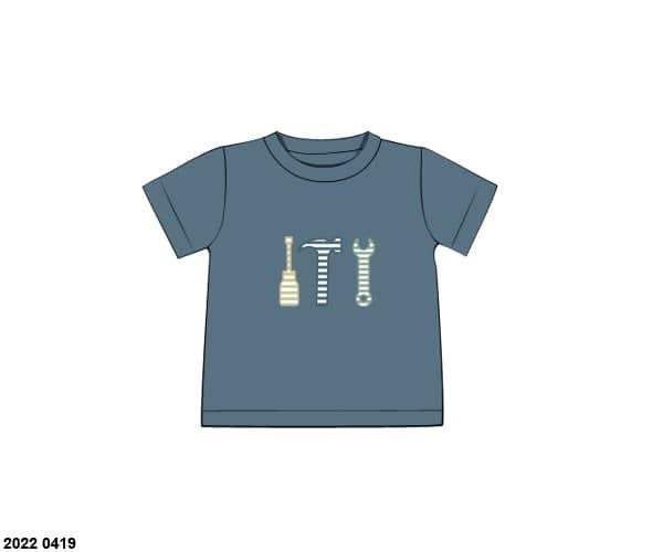 RTS: Mix/Match- Boys Tool Appliqué Shirt