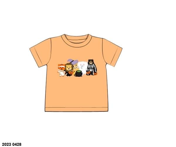 RTS: Halloween Shirt Only- Boys Zoo Boo