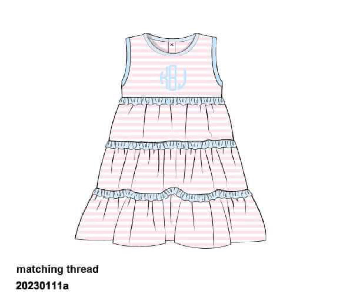 RTS: Girls Only Collection- Pink Stripe- Girls Knit Dress "KBJ"