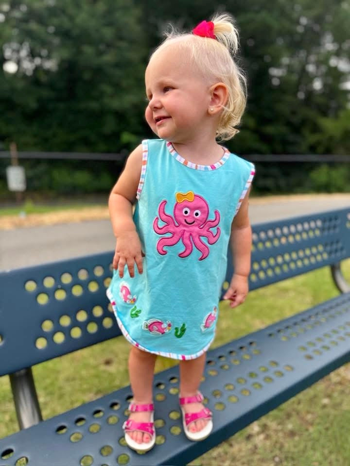 Pre Order 136: Sellers Octopus- Girls Knit Dress