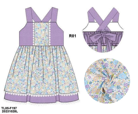 RTS: Evie Claire Floral- Girls Woven Dress