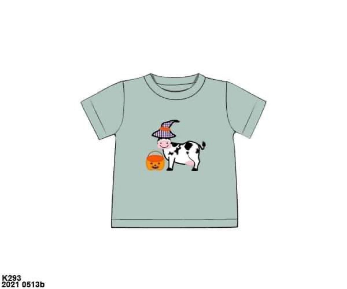 RTS: Halloween Shirt Only- Boys Spooky Cow