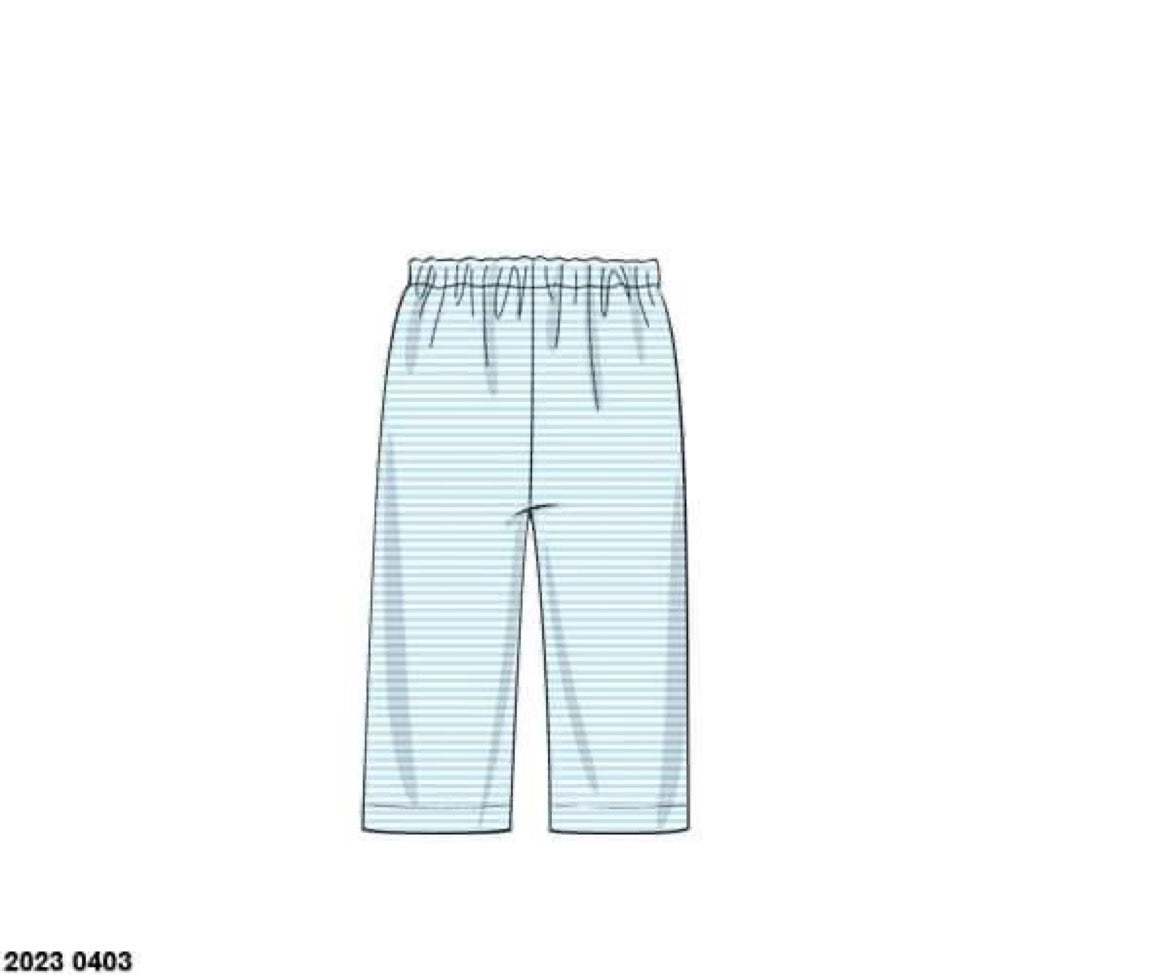 RTS: Boys Mix & Match- Blue Mini Stripe Knit Pants