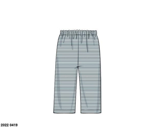 RTS: Boys Mix & Match- Blue Stone Stripe Knit Pants