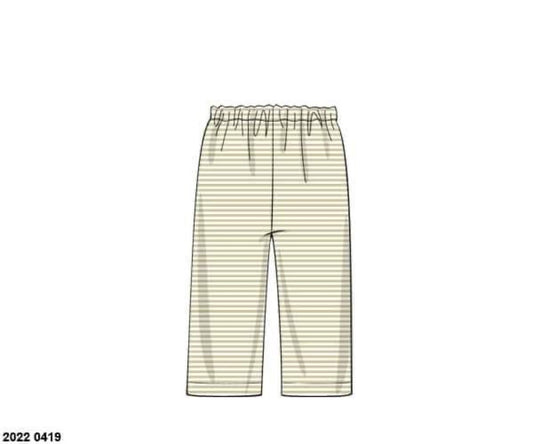 RTS: Boys Mix & Match- Tan Stripe Knit Pants