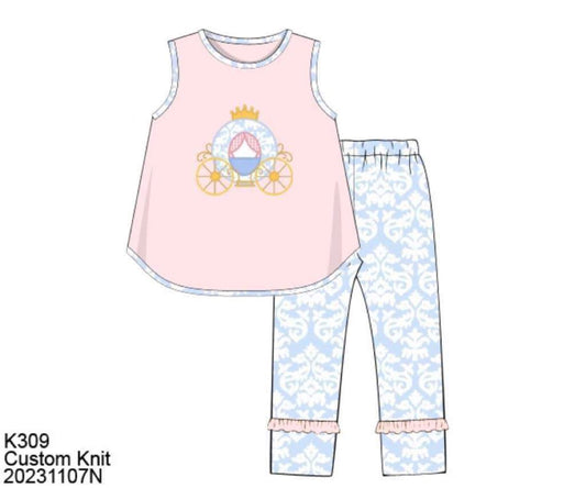 RTS: Girls Only- Carriage Knit Legging Set