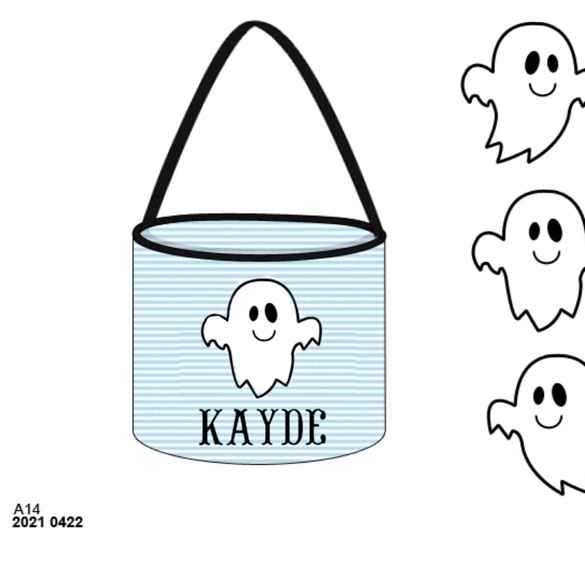 RTS: Halloween Baskets- Boys Ghost (No Monogram)