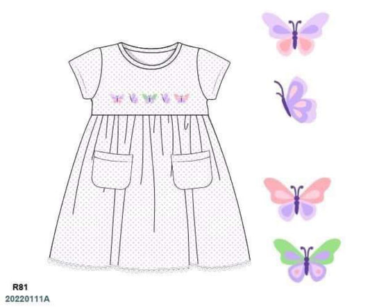 RTS: Girls Only- Butterfly Knit Dress