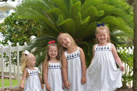 RTS: Anchors Away- Girls Knit Dress