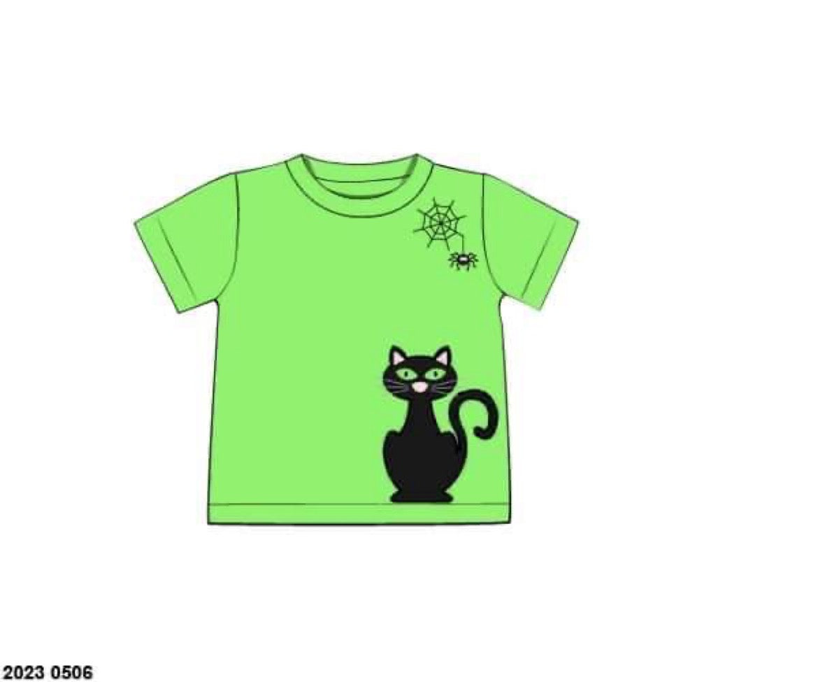 RTS: Scaredy Cat- Boys Knit Applique Shirt