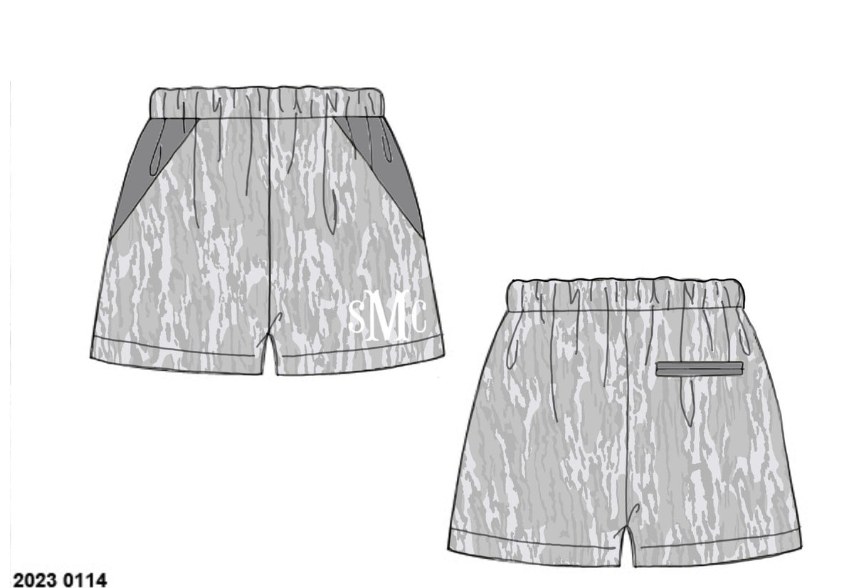 Camo Craze Flash Presale: Swim- Dad/Mini Woven Traditional Birch Shorts