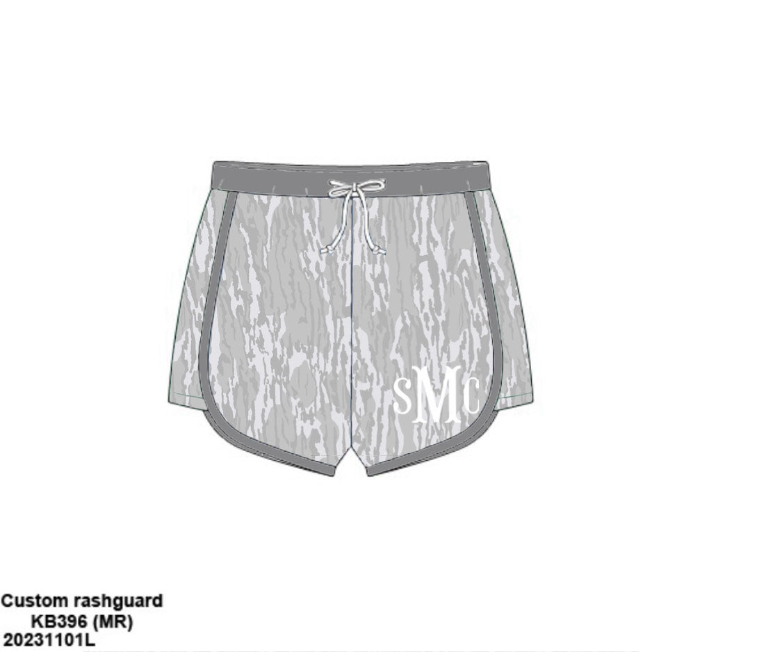 Camo Craze Flash Presale: Swim- Dad/Mini Woven Birch Shorties