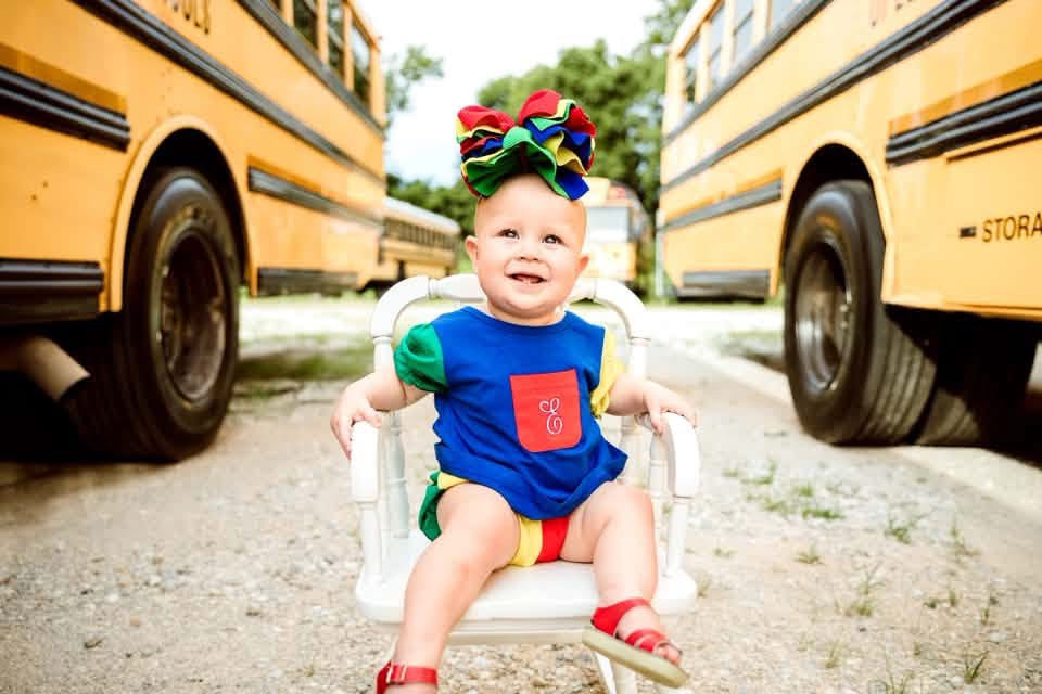 Throwback Pre Order: Primary Colorblock- Girls Knit Bloomer Set