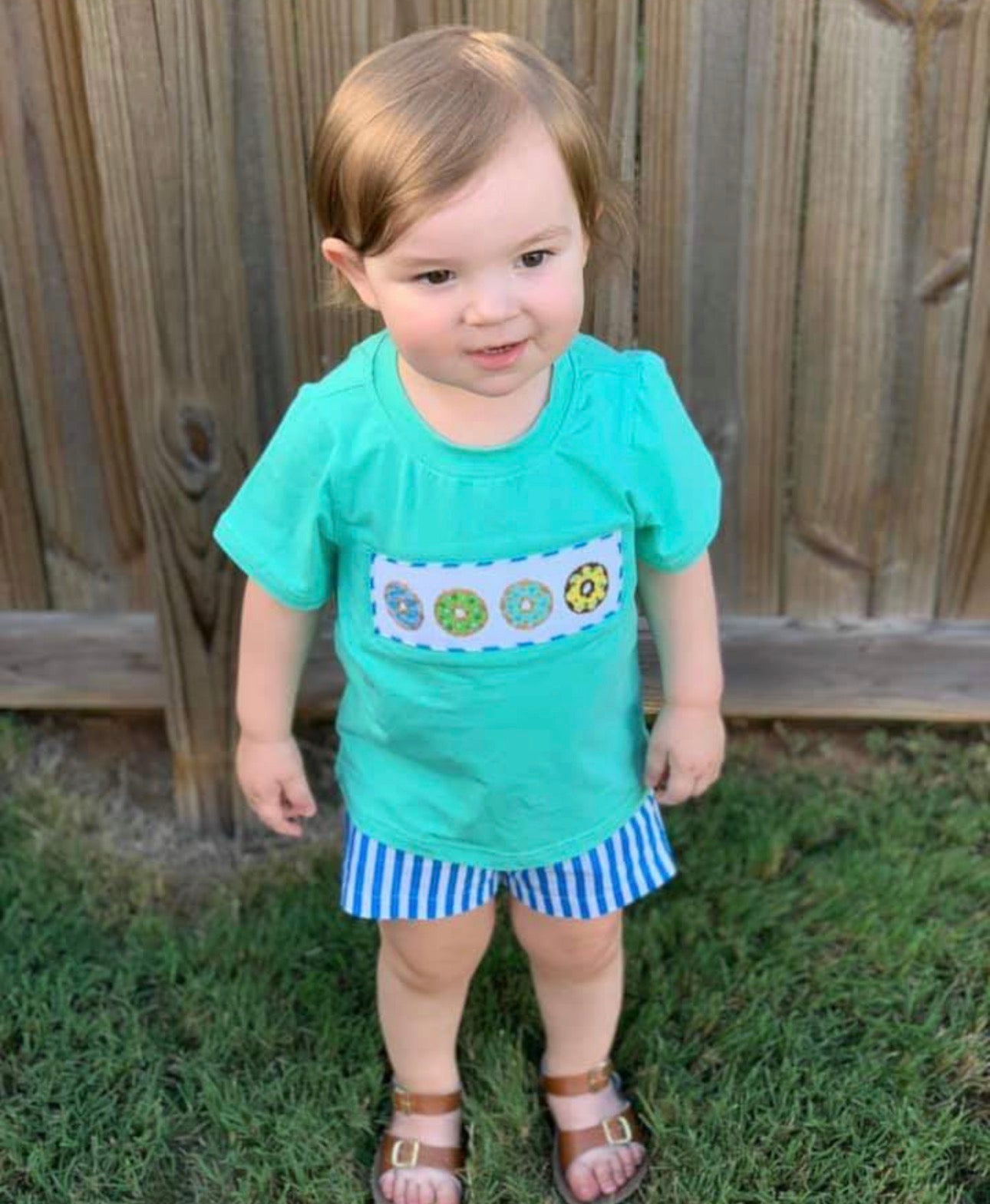 Throwback Pre Order: Donut Shop- Boys Knit Short Set