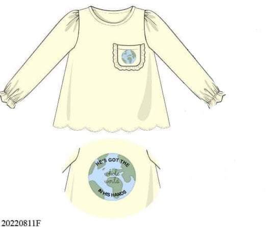 RTS: Whole World- Girls Knit Shirt